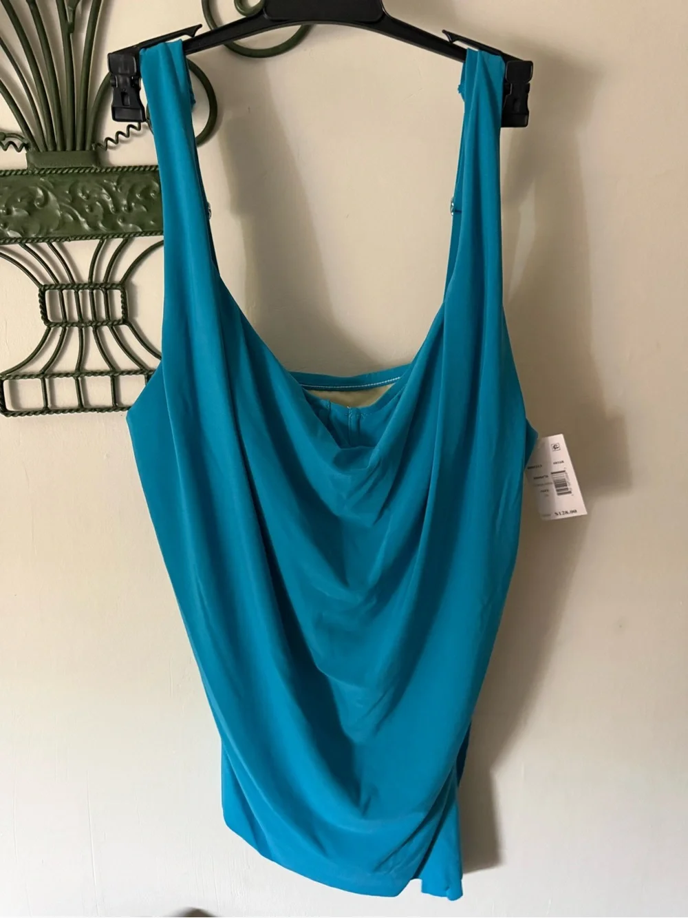 Magicsuit Winnie Cowl Neck Tankini Swimsuit Top - Turquoise - 10 NWT